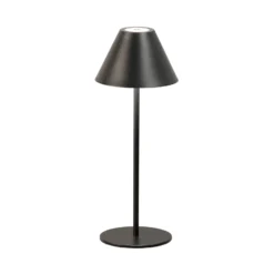 Kano LED ladattava pöytävalaisin, musta, himmennettävä, säädettävä, IP54