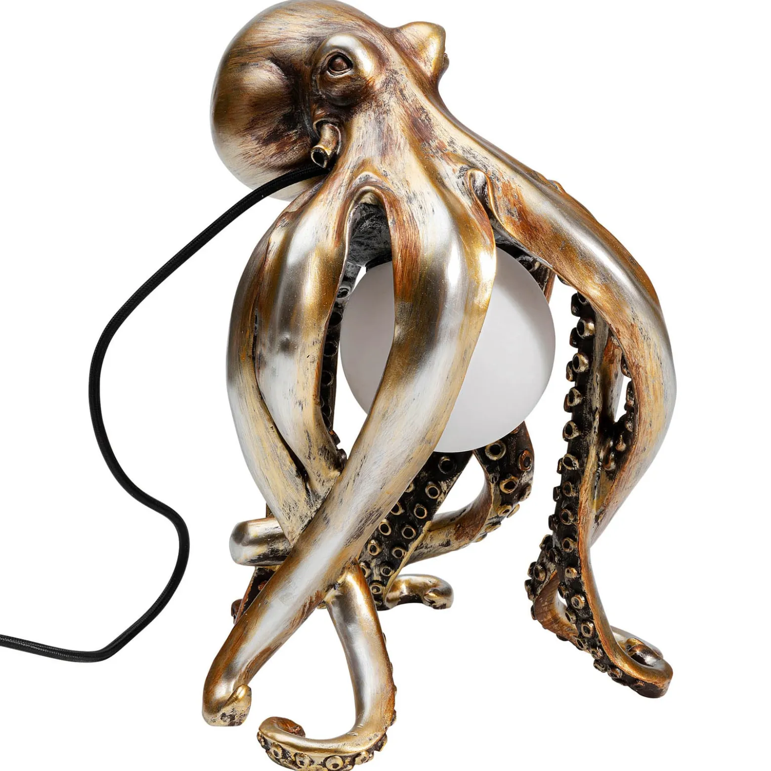 KARE Animal Octopus pöytävalaisin kultaa