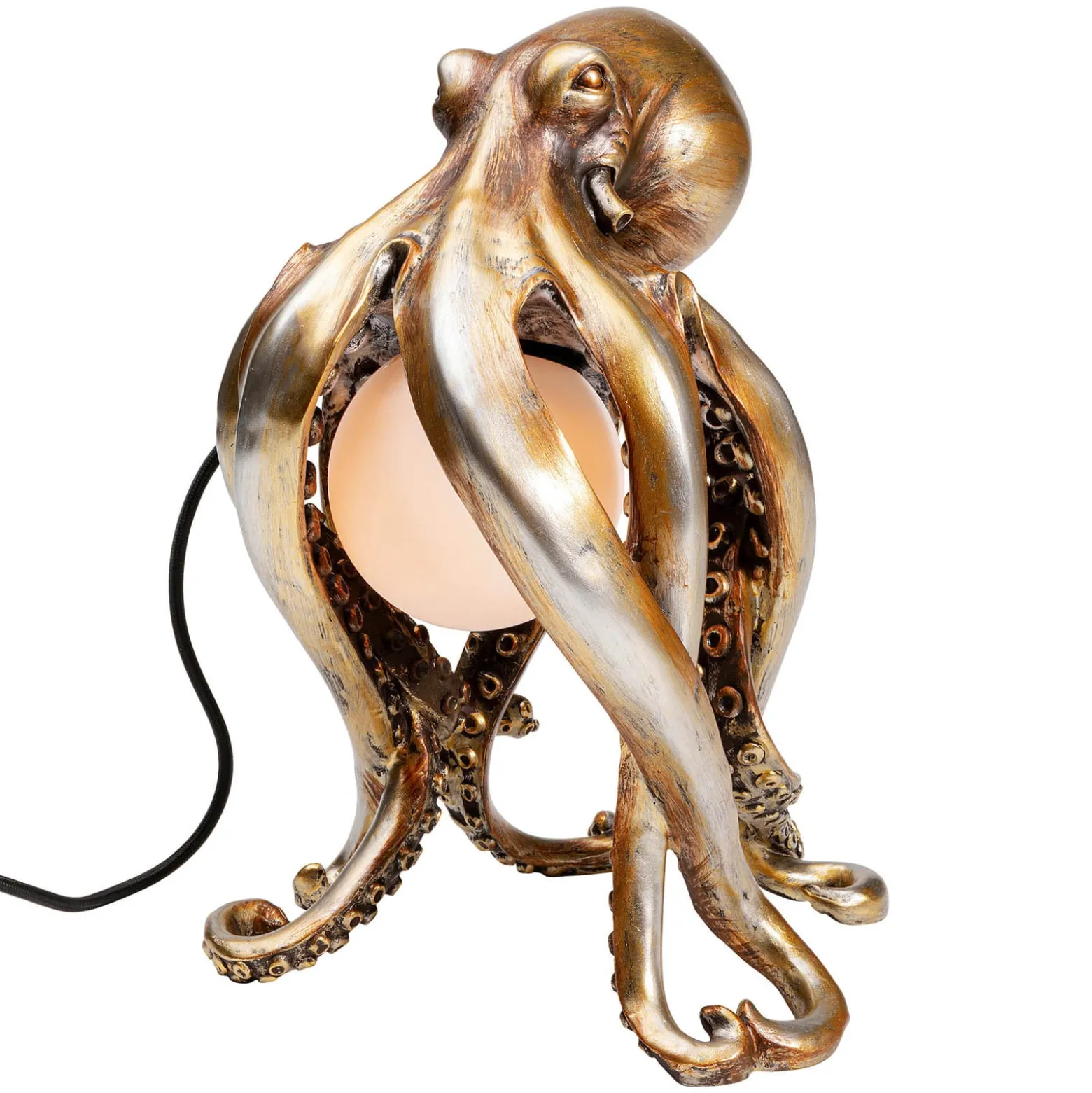 KARE Animal Octopus pöytävalaisin kultaa