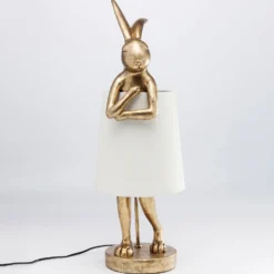 Kare Animal Rabbit pöytävalaisin, kulta/valkoinen, 68 cm, E14