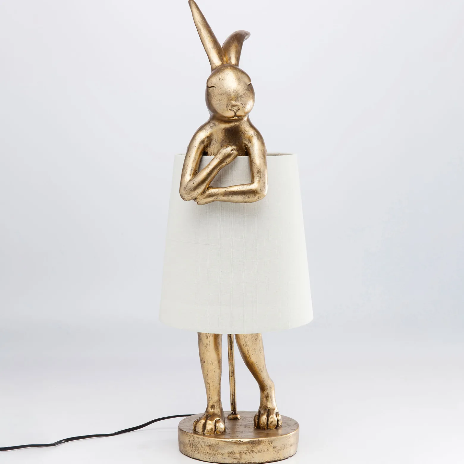 Kare Animal Rabbit pöytävalaisin, kulta/valkoinen, 68 cm, E14