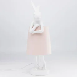 Kare Animal Rabbit pöytävalaisin, valkoinen/vaaleanpunainen, 68 cm, E14