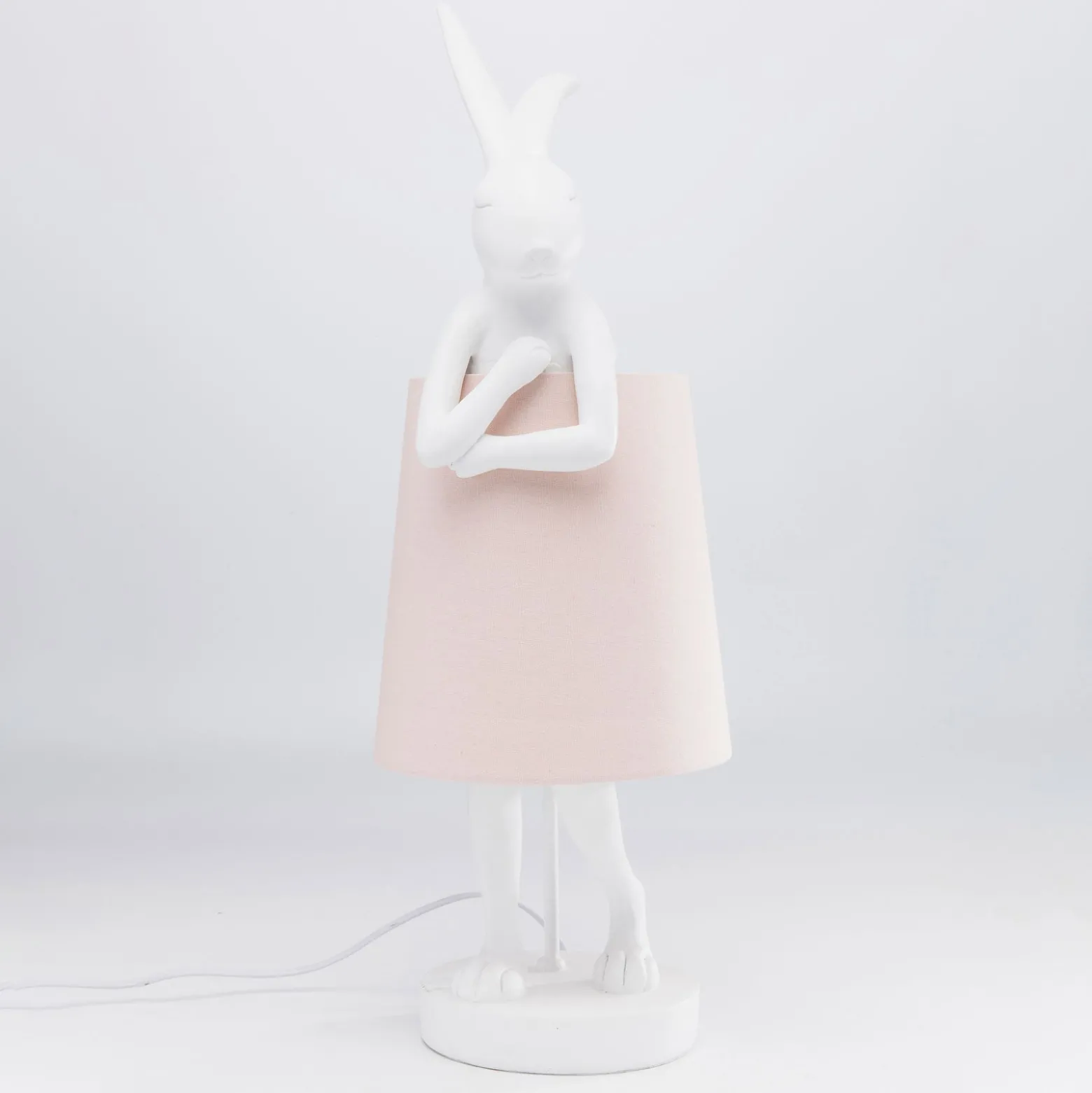 Kare Animal Rabbit pöytävalaisin, valkoinen/vaaleanpunainen, 68 cm, E14