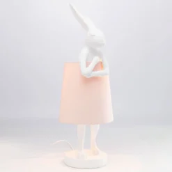Kare Animal Rabbit pöytävalaisin, valkoinen/vaaleanpunainen, 68 cm, E14