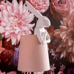 Kare Animal Rabbit pöytävalaisin, valkoinen/vaaleanpunainen, 68 cm, E14