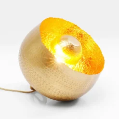 KARE Apollon -pöytävalaisin, mattakulta, Ø28 cm
