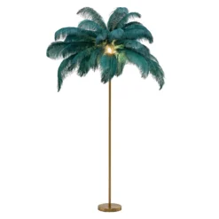 KARE Feather Palm -lattiavalaisin sulilla, vihreä