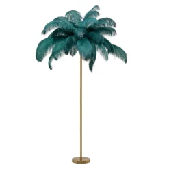 KARE Feather Palm -lattiavalaisin sulilla, vihreä