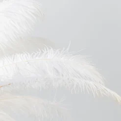 KARE Feather Palm -pöytävalo sulilla, valkoinen