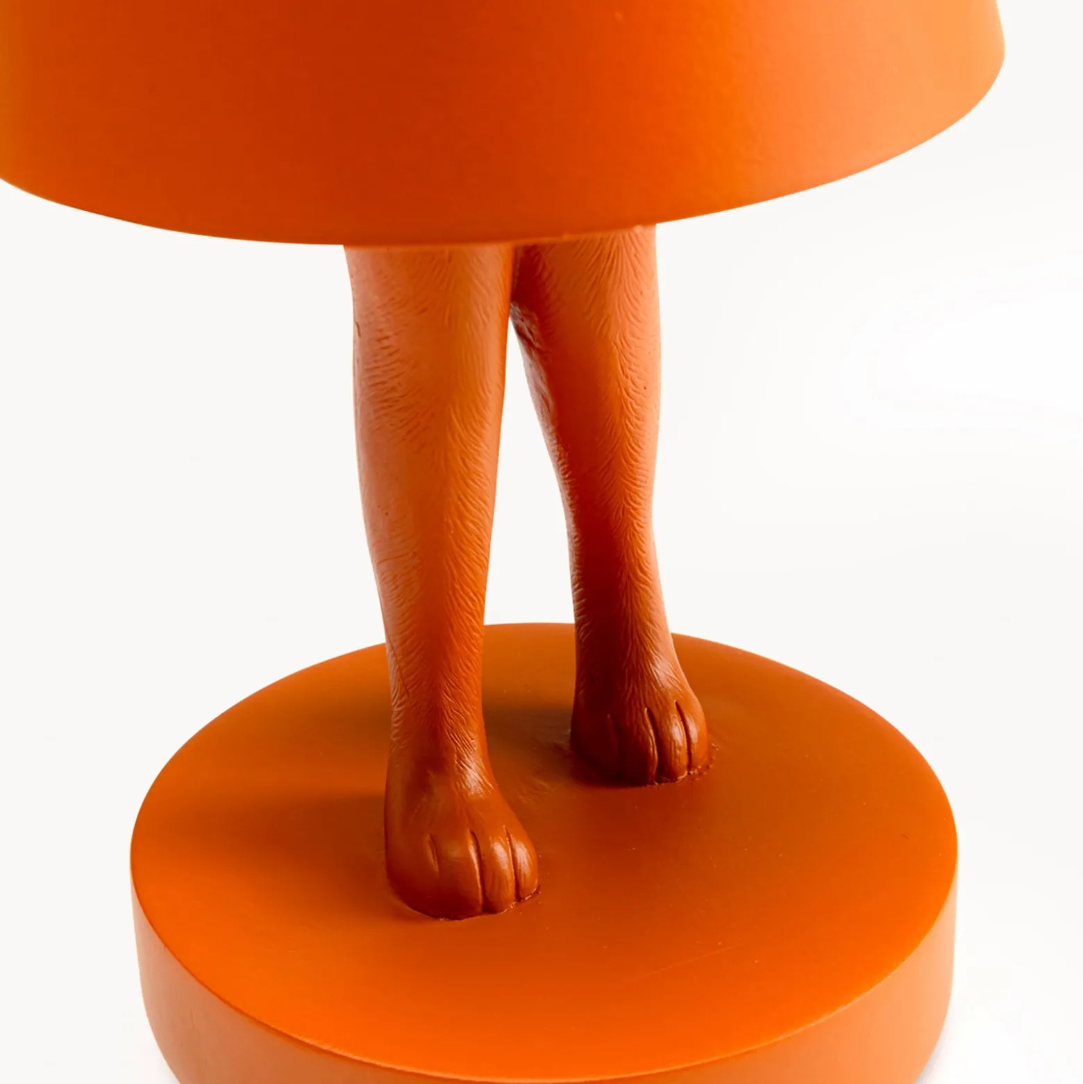 Kare LED-akkukäyttöinen pöytävalaisin Animal Rabbit, oranssi, IP54, 29 cm
