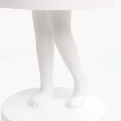 Kare LED-akkukäyttöinen pöytävalaisin Animal Rabbit, valkoinen, IP54, 29 cm