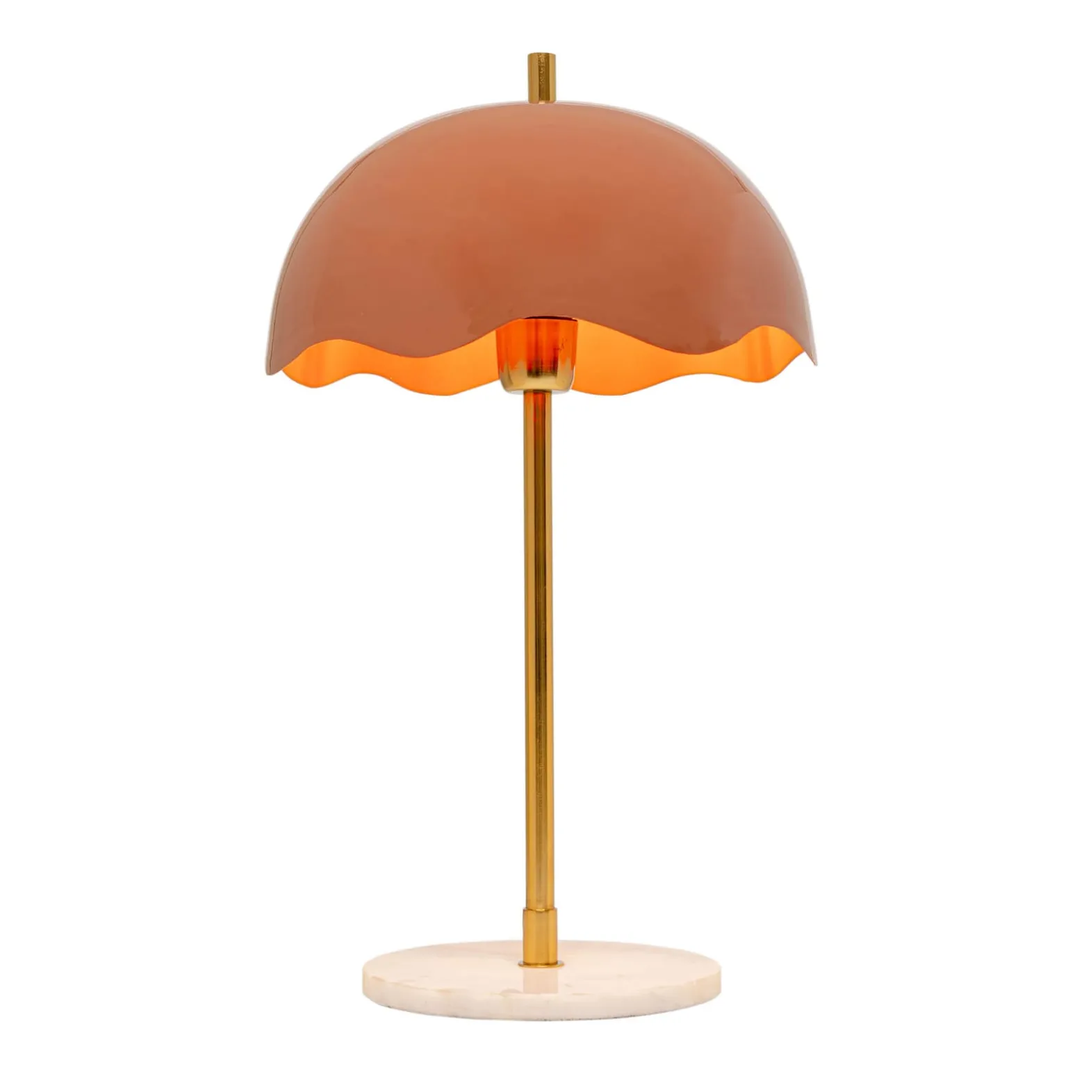 KARE Lia pöytävalaisin, vaaleanpunainen, teräs/marmori, korkeus 50 cm