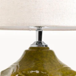 Kare Luma -lattiavalaisin, vihreä, puuvilla/kivitavara, 128 cm
