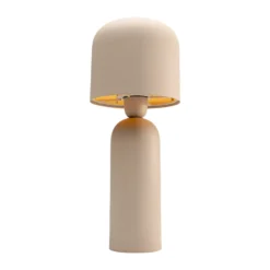 KARE Maya pöytävalaisin, beige, terästä, korkeus 39 cm
