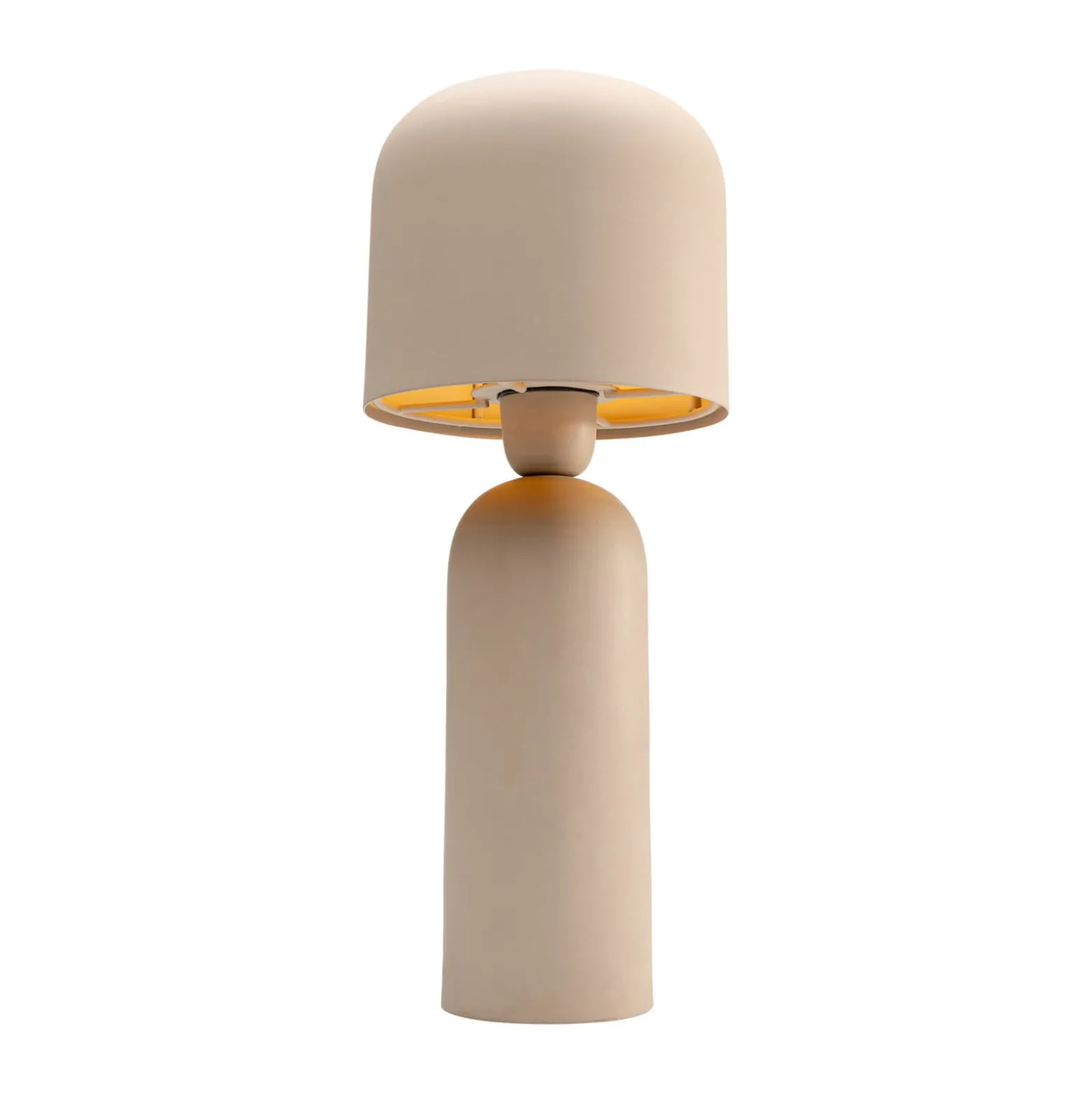KARE Maya pöytävalaisin, beige, terästä, korkeus 39 cm