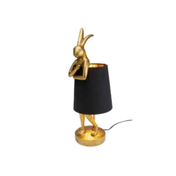 Kare pöytävalaisin Animal Rabbit, kulta/musta, 50 cm, E14
