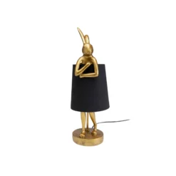 Kare pöytävalaisin Animal Rabbit, kulta/musta, 50 cm, E14