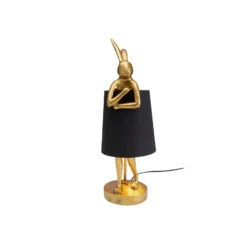 Kare pöytävalaisin Animal Rabbit, kulta/musta, 50 cm, E14