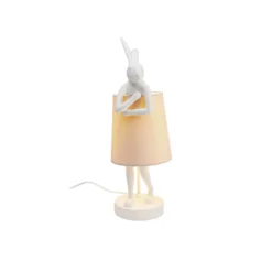 Kare pöytävalaisin Animal Rabbit, valkoinen/vaaleanpunainen, korkeus 50 cm