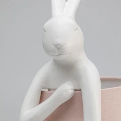 Kare pöytävalaisin Animal Rabbit, valkoinen/vaaleanpunainen, korkeus 50 cm