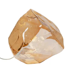 Kare pöytävalaisin Aura, keltainen, lasi, Ø 30 cm, E27