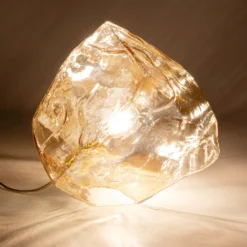 Kare pöytävalaisin Aura, keltainen, lasi, Ø 30 cm, E27