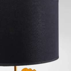 Kare pöytävalaisin Flores, musta/kultainen, metalli, 62 cm, E27