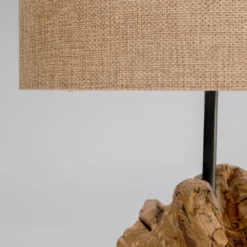 Kare pöytävalaisin Nature Flame, ajopuu, 56 cm, E27