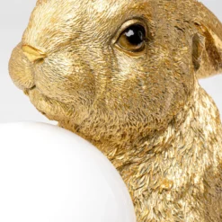 Kare pöytävalaisin Sweet Rabbit, kullanvärinen, korkeus 15 cm, E27