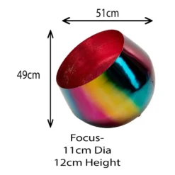 Kare Rainbow -lattivalaisin, halkaisija 51 cm, monivärinen, teräs, E27