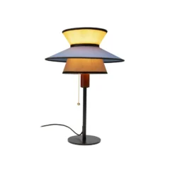 KARE Riva pöytävalaisin, monivärinen, tekstiili, puu, korkeus 49 cm