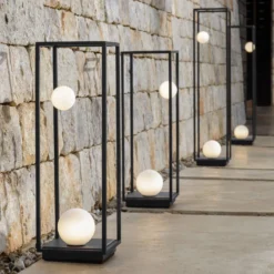 Karman Abachina -LED-lattiavalo IP65 103 cm musta