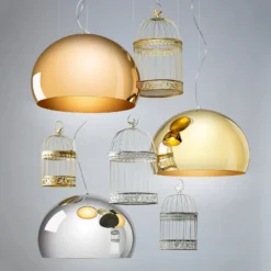 Kartell FL/Y -LED-riippuvalaisin, kiiltävä kupari