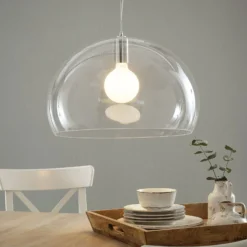 Kartell FL/Y -LED-riippuvalaisin, läpinäkyvä
