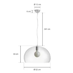 Kartell FL/Y -LED-riippuvalaisin, läpinäkyvä