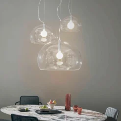 Kartell FL/Y -LED-riippuvalaisin, läpinäkyvä
