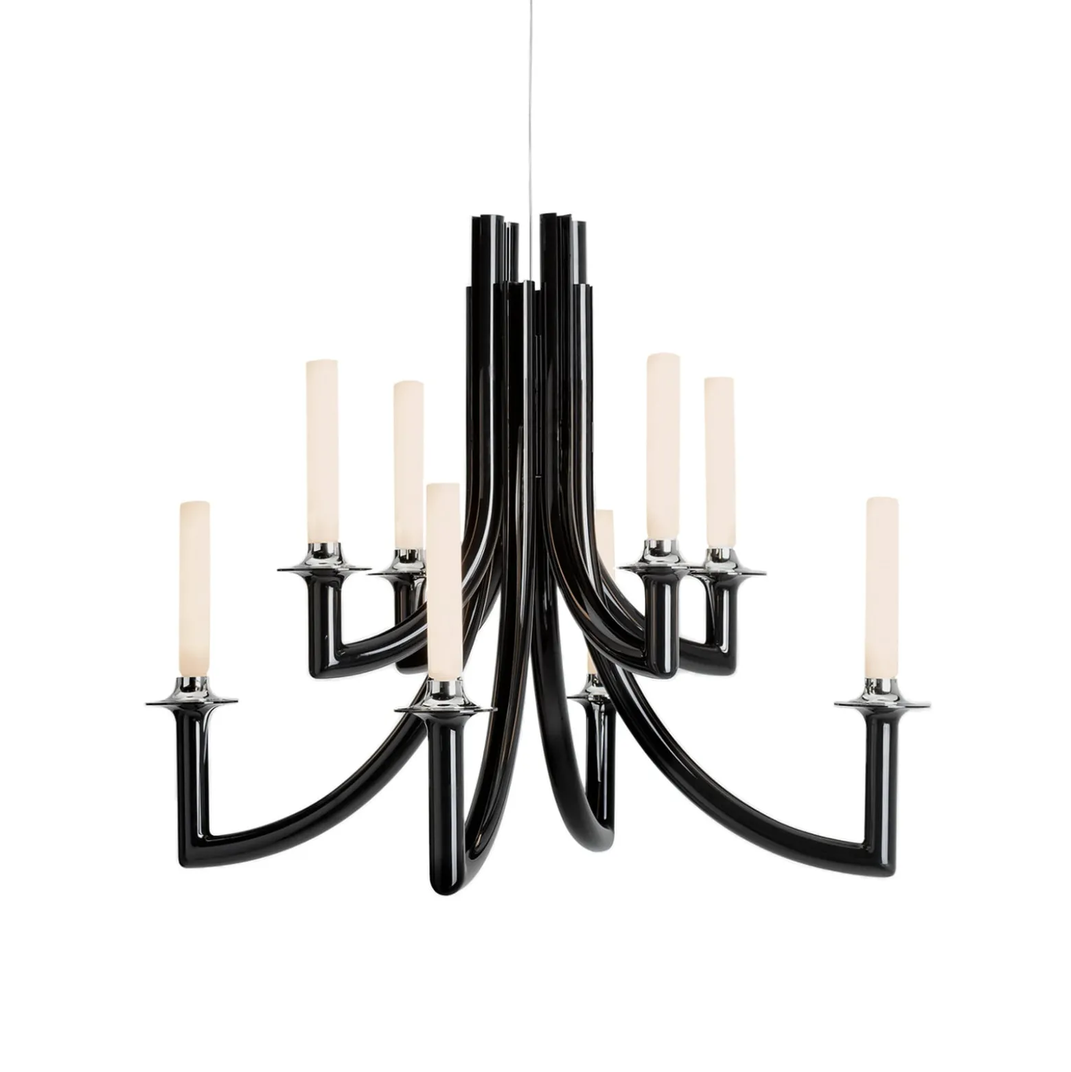 Kartell Khan -kattokruunu, Ø 77 cm, musta