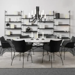 Kartell Khan -kattokruunu, Ø 77 cm, musta