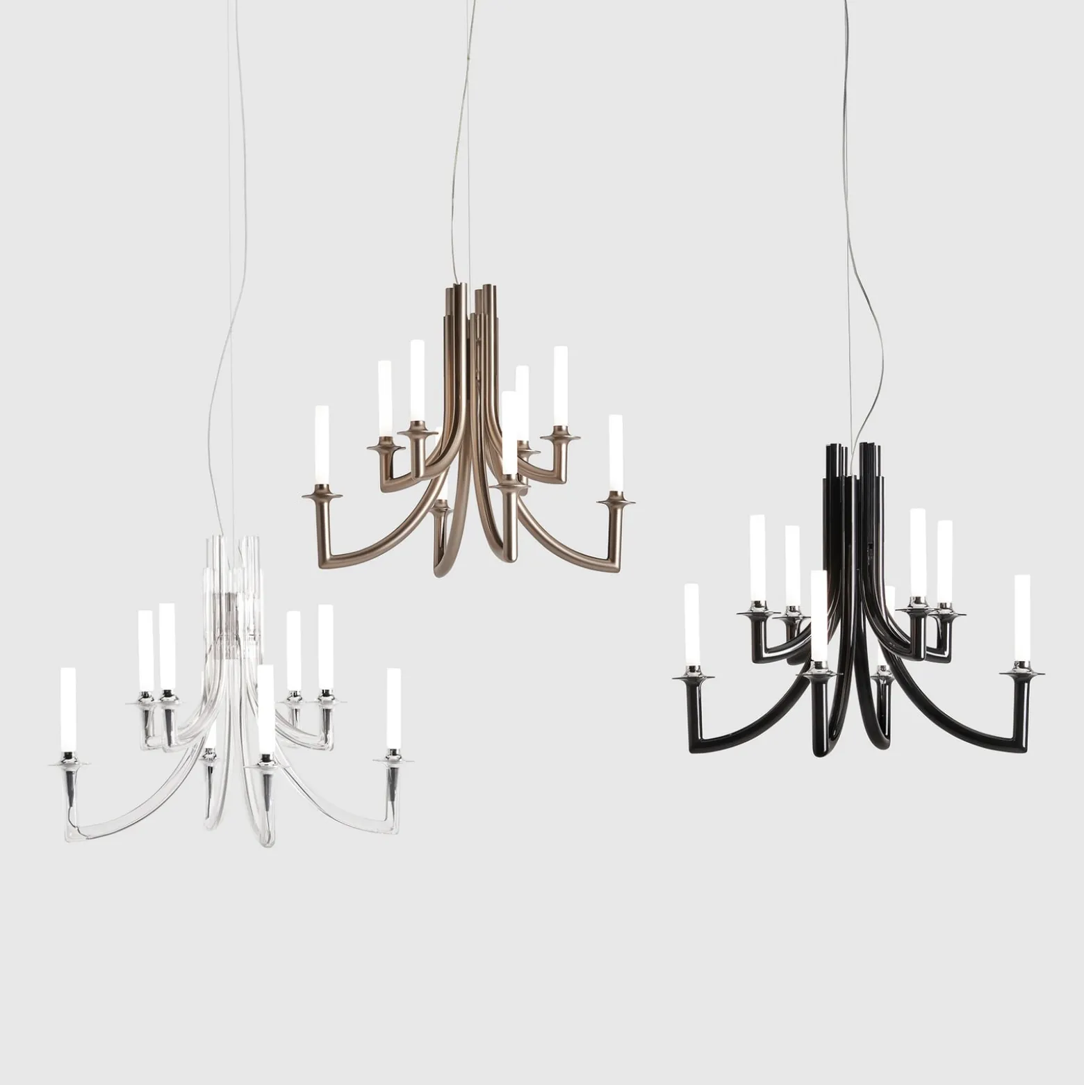 Kartell Khan -kattokruunu, Ø 77 cm, musta