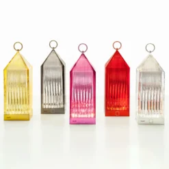 Kartell Lantern -LED-pöytälamppu, liila, IP54
