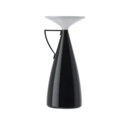 Kartell LED-akku-pöytävalaisin Camomille, musta, korkeus 24 cm