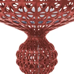 Kartell LED-lattiavalaisin ulos Kabuki, punainen, IP44, himmennettävä
