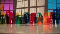 Kartell LED-paristopöytävalaisin Paristo, 26 cm, vihreä, IP54