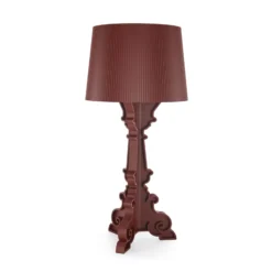 Kartell LED-pöytävalaisin Bourgie Mat, tummanpunainen, korkeus 78 cm