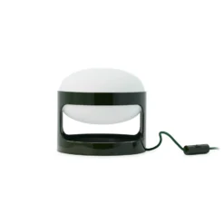 Kartell pöytävalaisin KD28, metsänvihreä, Ø 25 cm, E14-LED