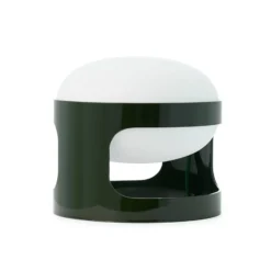 Kartell pöytävalaisin KD28, metsänvihreä, Ø 25 cm, E14-LED