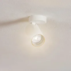 Kattokohdevalo Mono I valkoinen, sisäpuoli kultainen, 1-lamppuinen