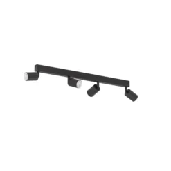 Kattokohdevalo Top, musta, 83 cm, 4-lamppuinen, metalli, GU10