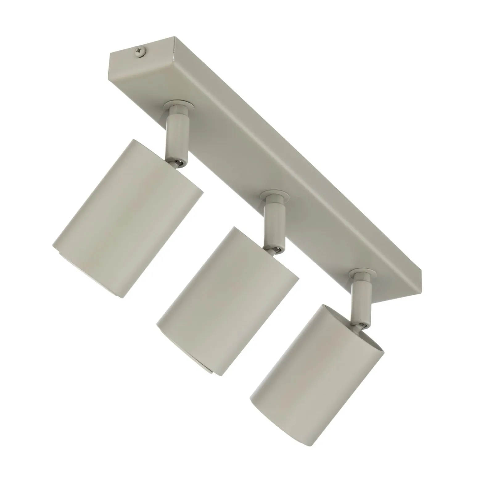 Kattokohdevalo Zoom, 3-lamppuinen, harmaa-beige, teräs, GU10