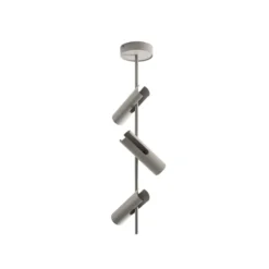 Kattospotti Leda 3, taupe, 3-lamppuinen, teräs, GU10, korkeus 76 cm